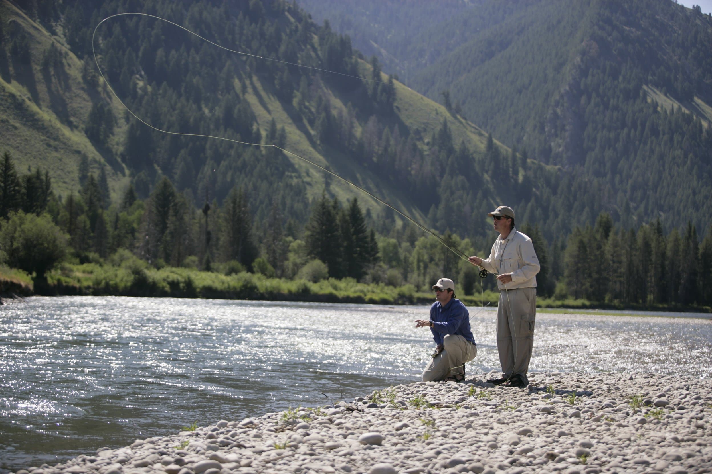 fly fishing on Snake River at Snake River Sporting Club in Jackson, WY