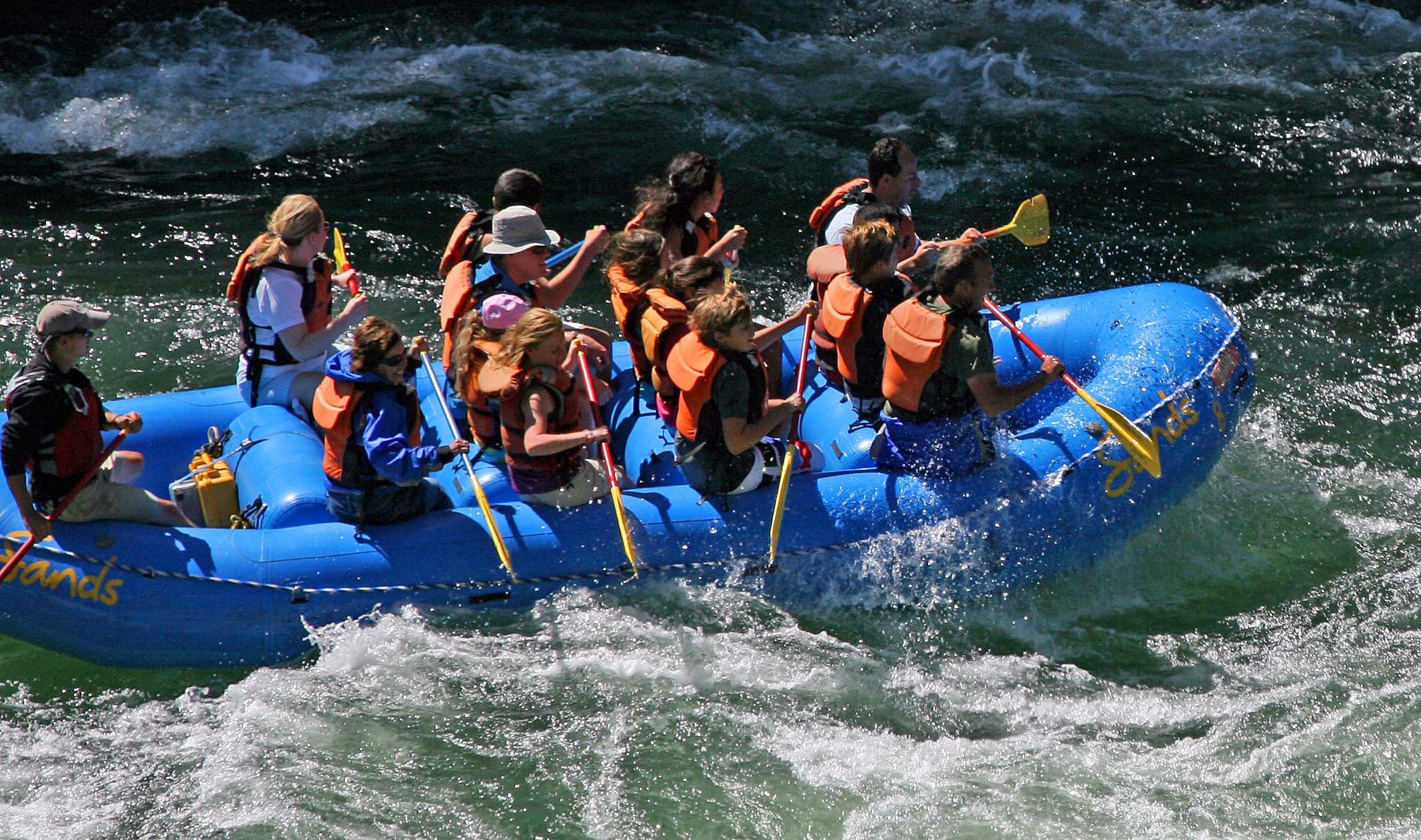 Group rafting at Snake River Sporting Club
