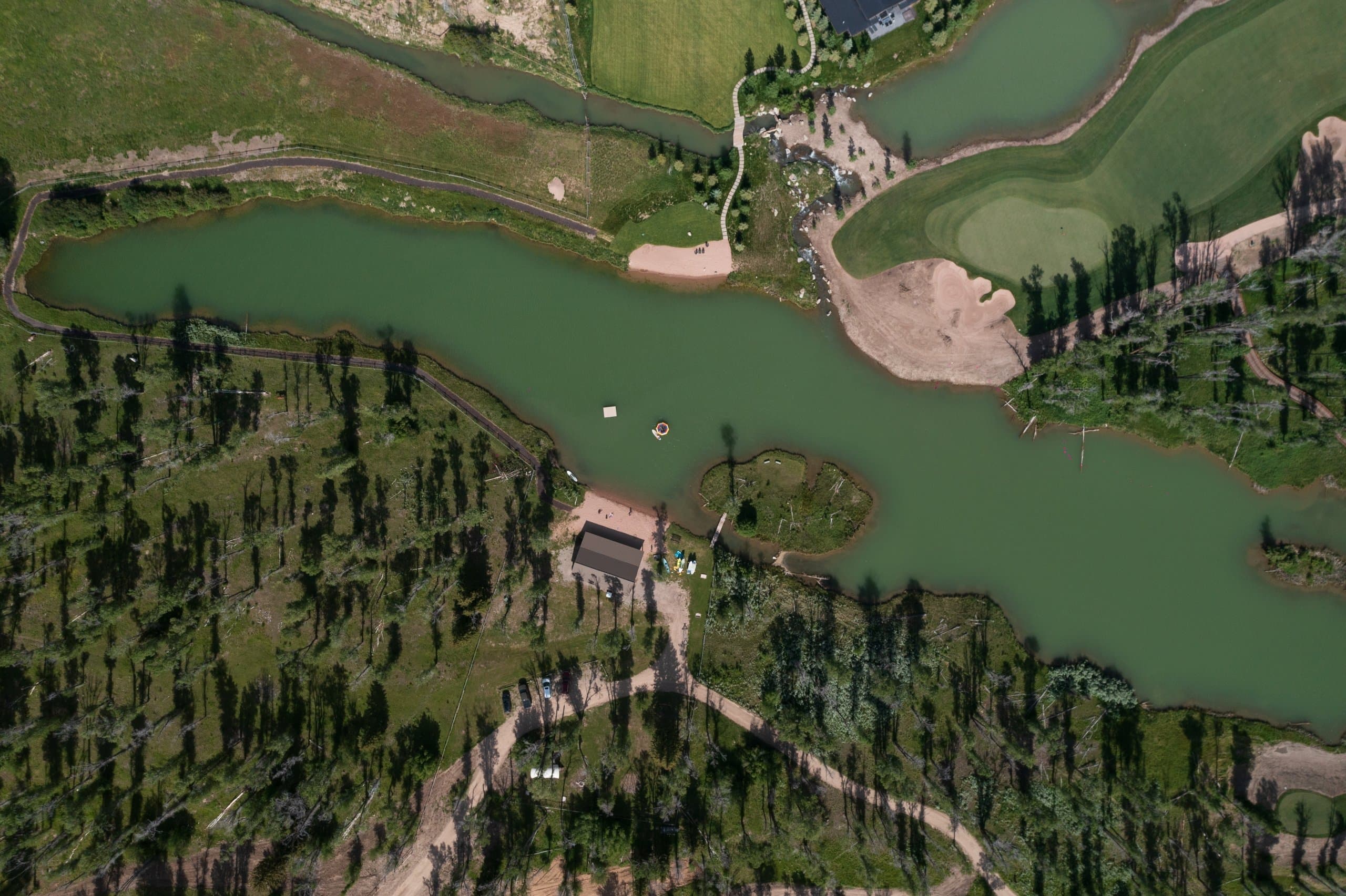 aerial view of Snake River Sporting Club in Jackson, WY