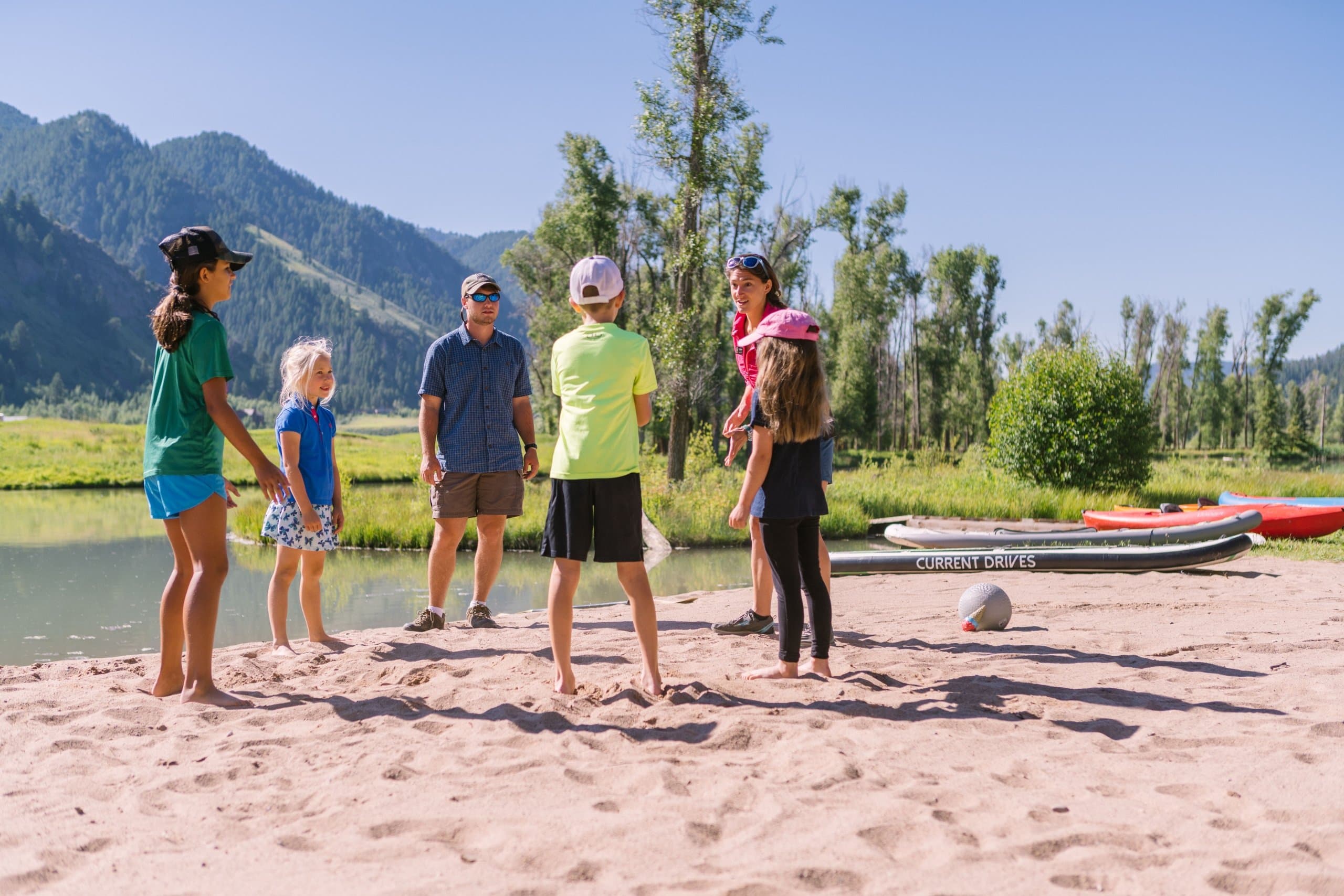 Kids Camp at the beach at Snake River Sporting Club