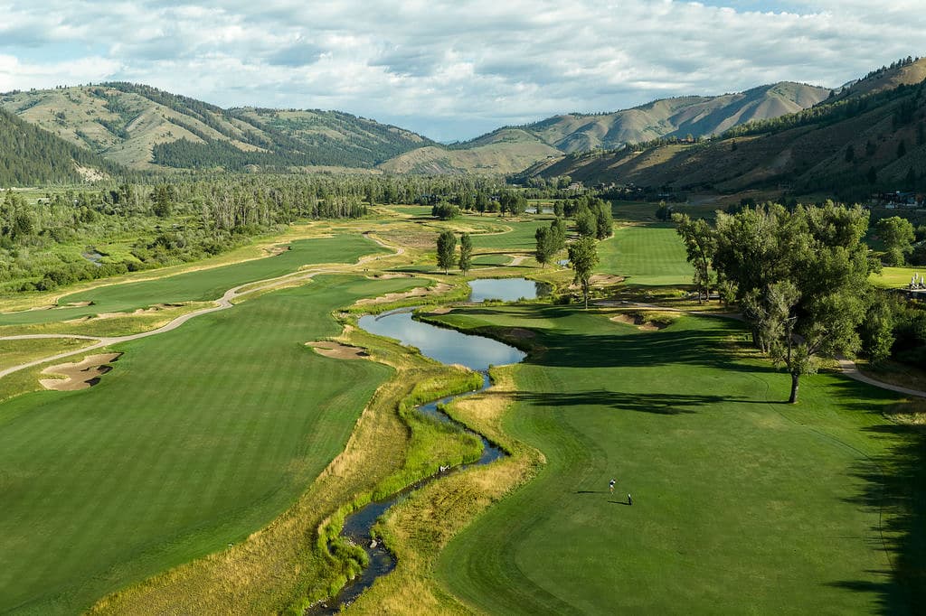 River Running Through Jackson Hole Golf Course