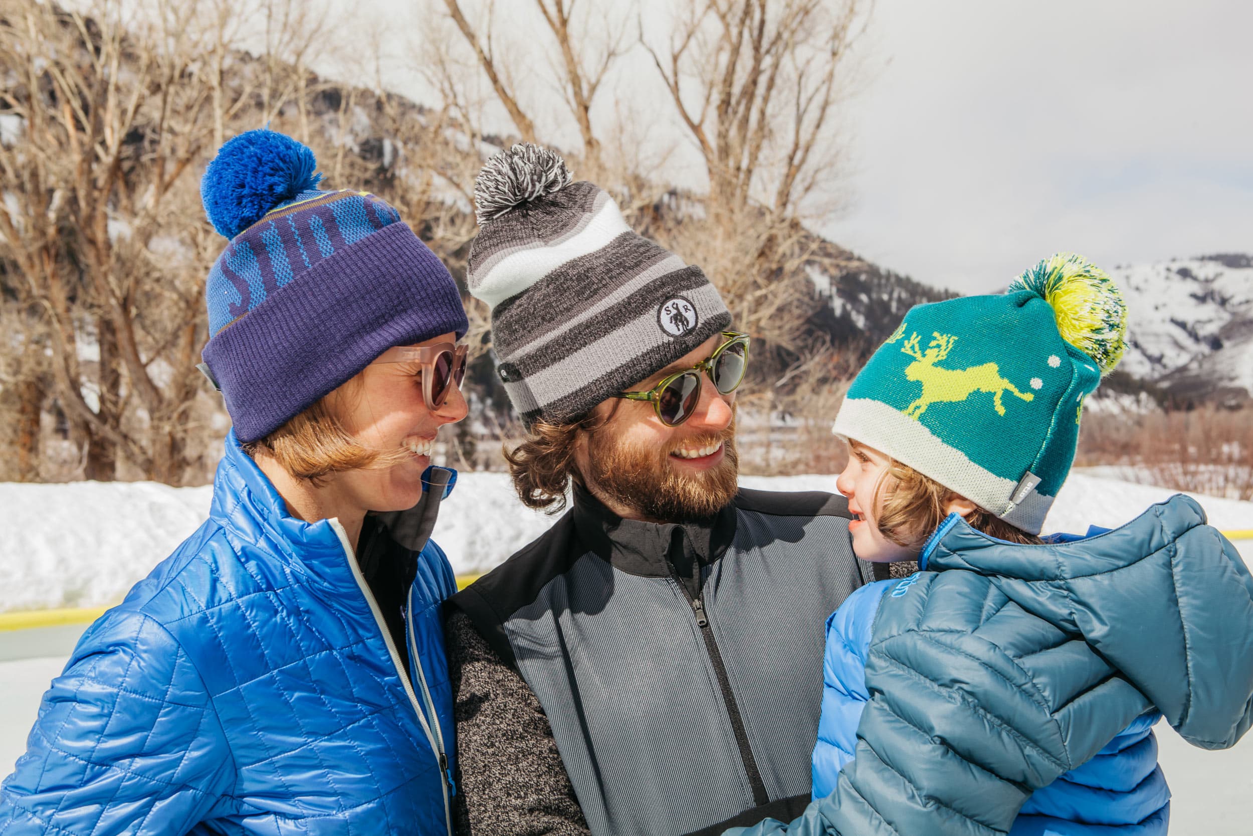 Family In The Snow In Jackson Hole