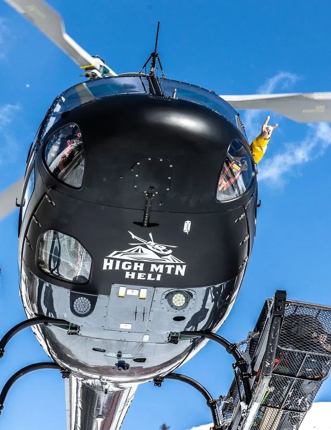 Heli Ski Helicopter In Jackson Hole