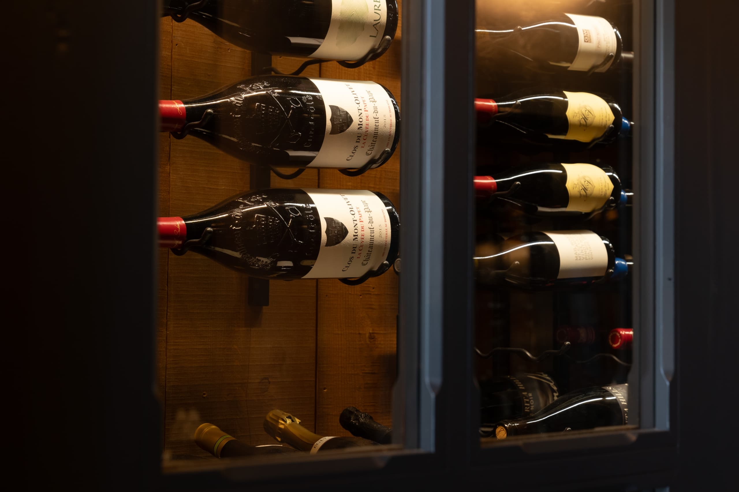 Wine on a rack