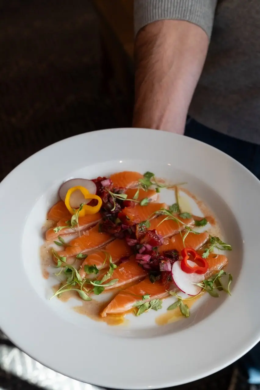 A salmon dish from the Snake River Sporting Club winter menu