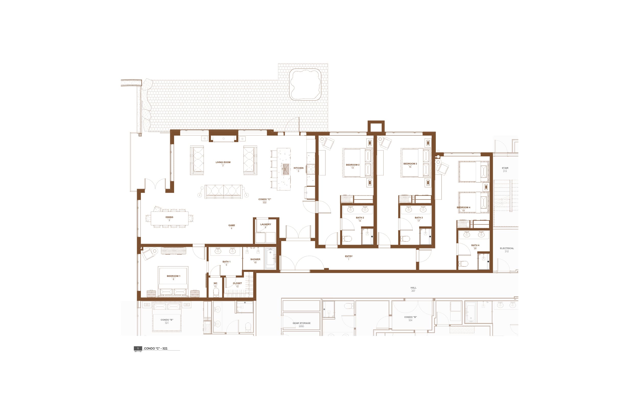 Floor Plan Four Bedroom Jr Penthouse