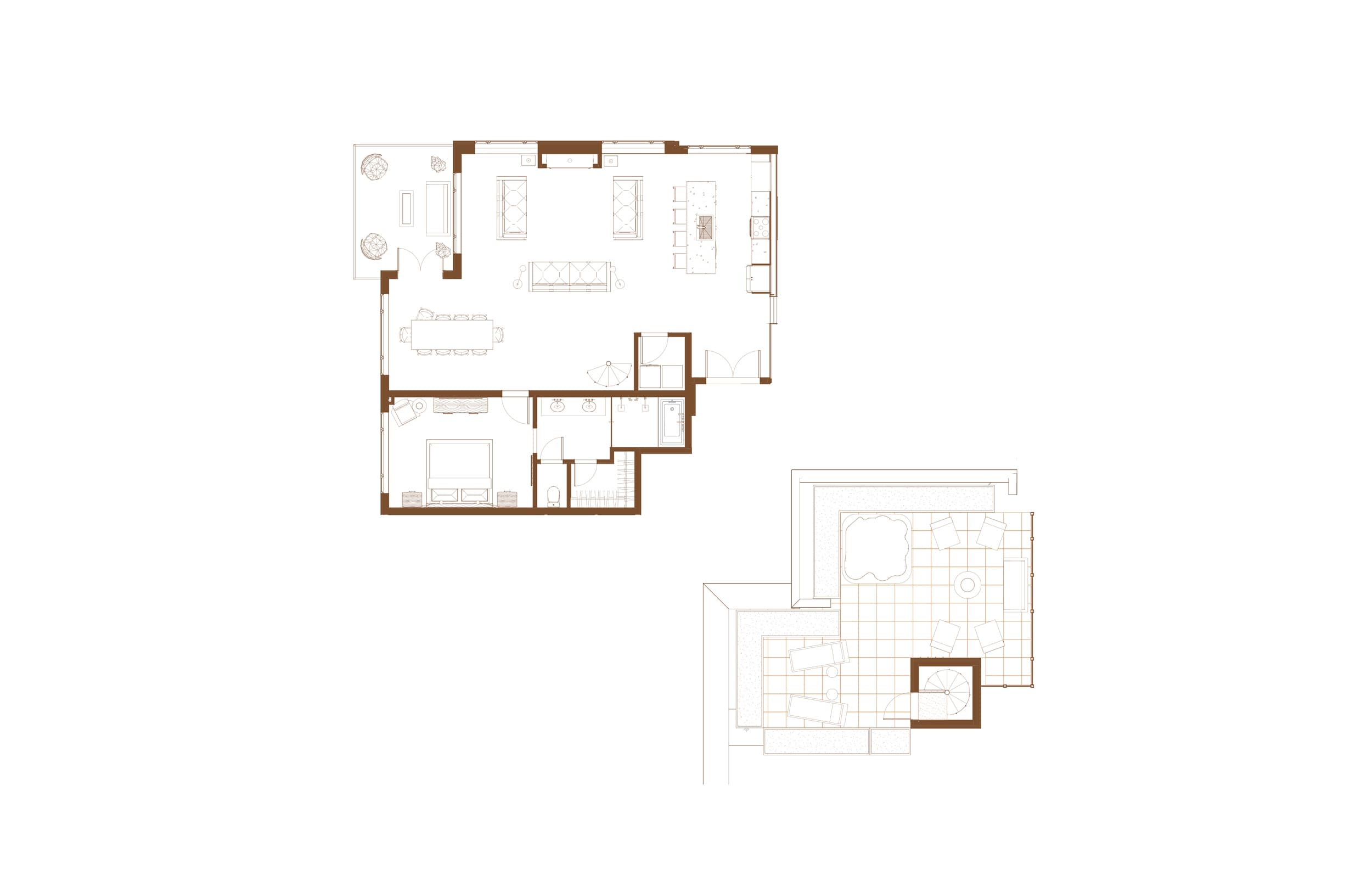 Floor Plan Sylvan Lodge One Bedroom Penthouse