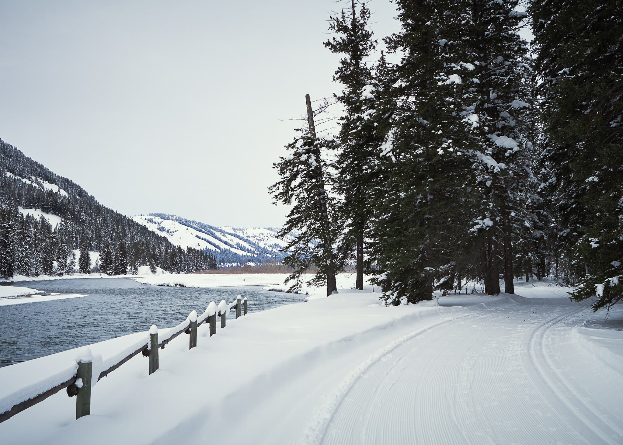 Road Covered In Snow