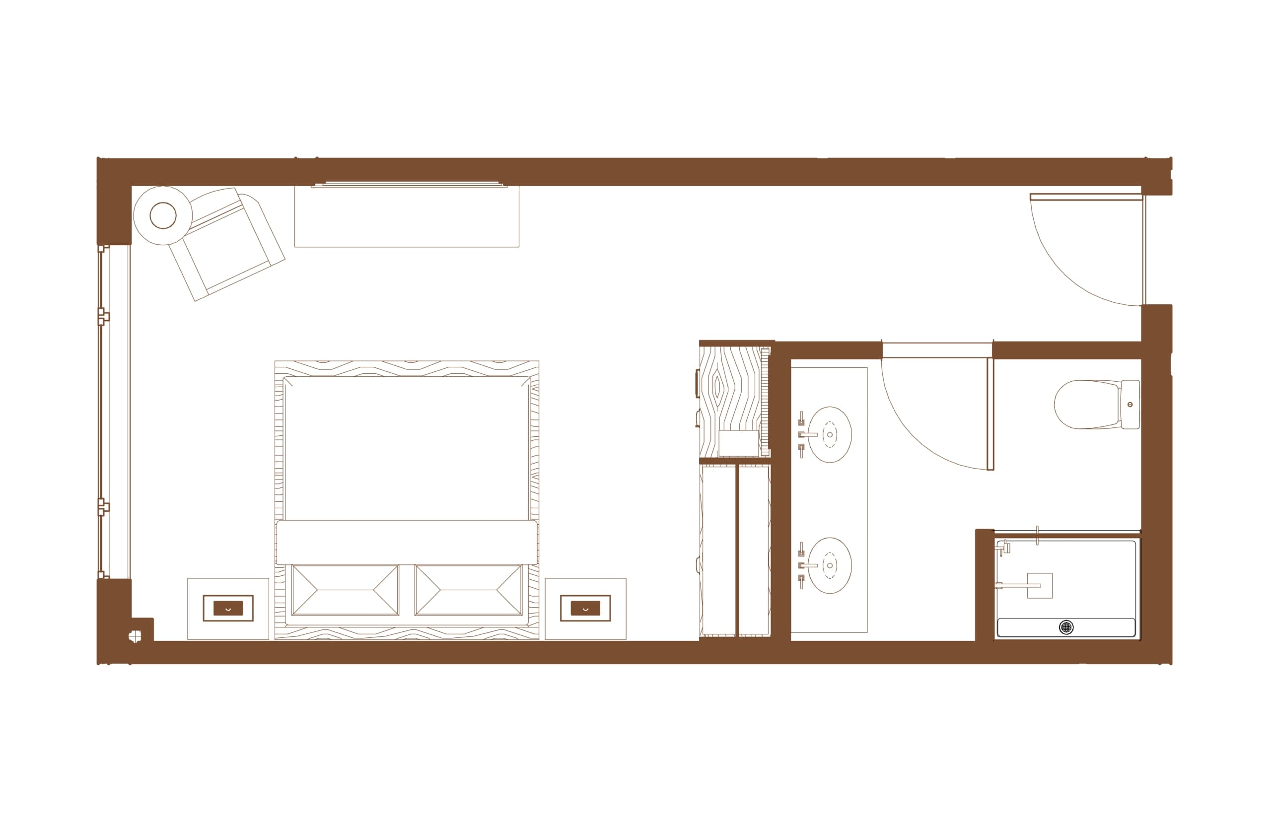 Floor Plan Sylvan Lodge King ADA