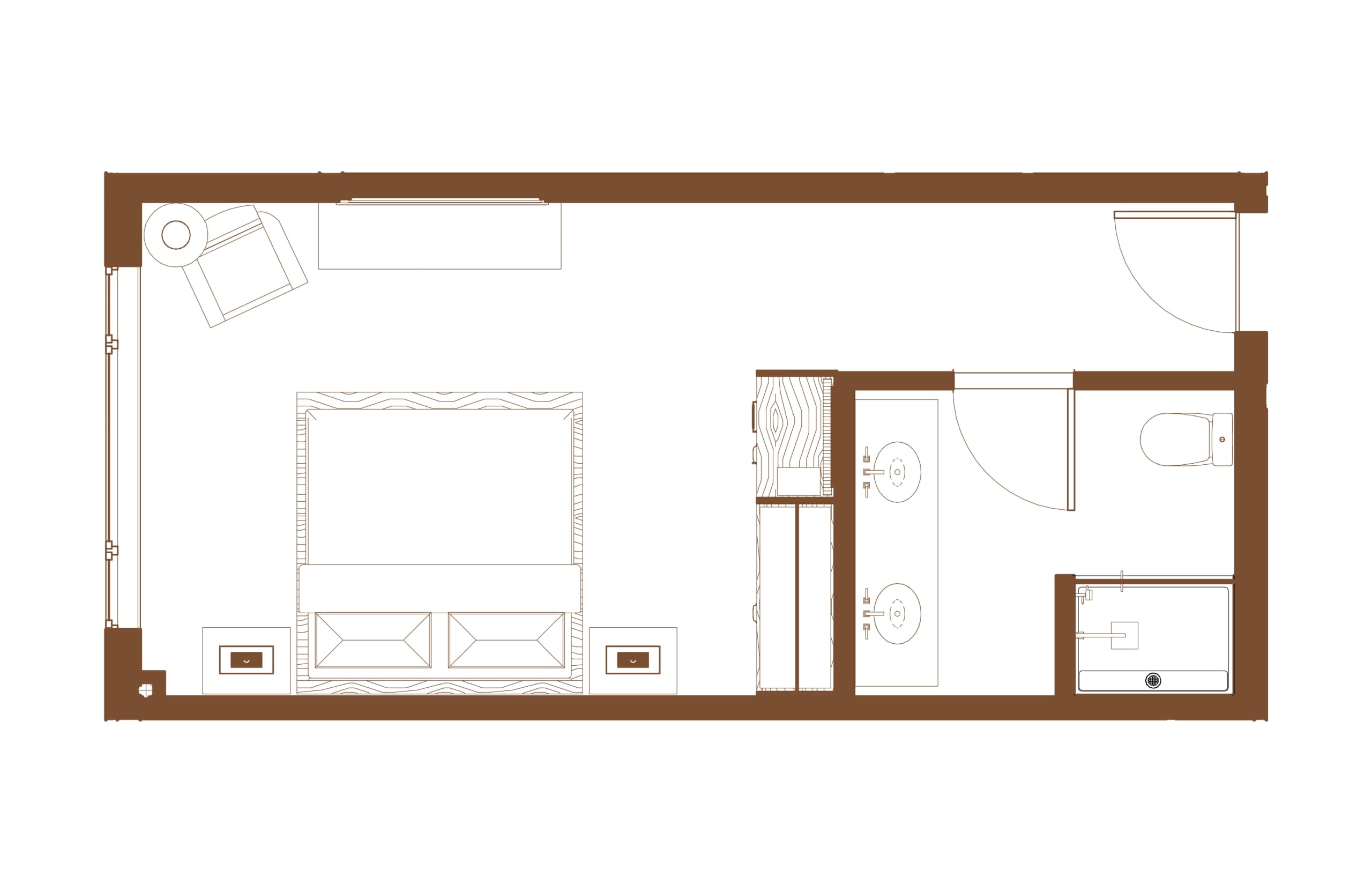 Floor Plan Sylvan Lodge King Room