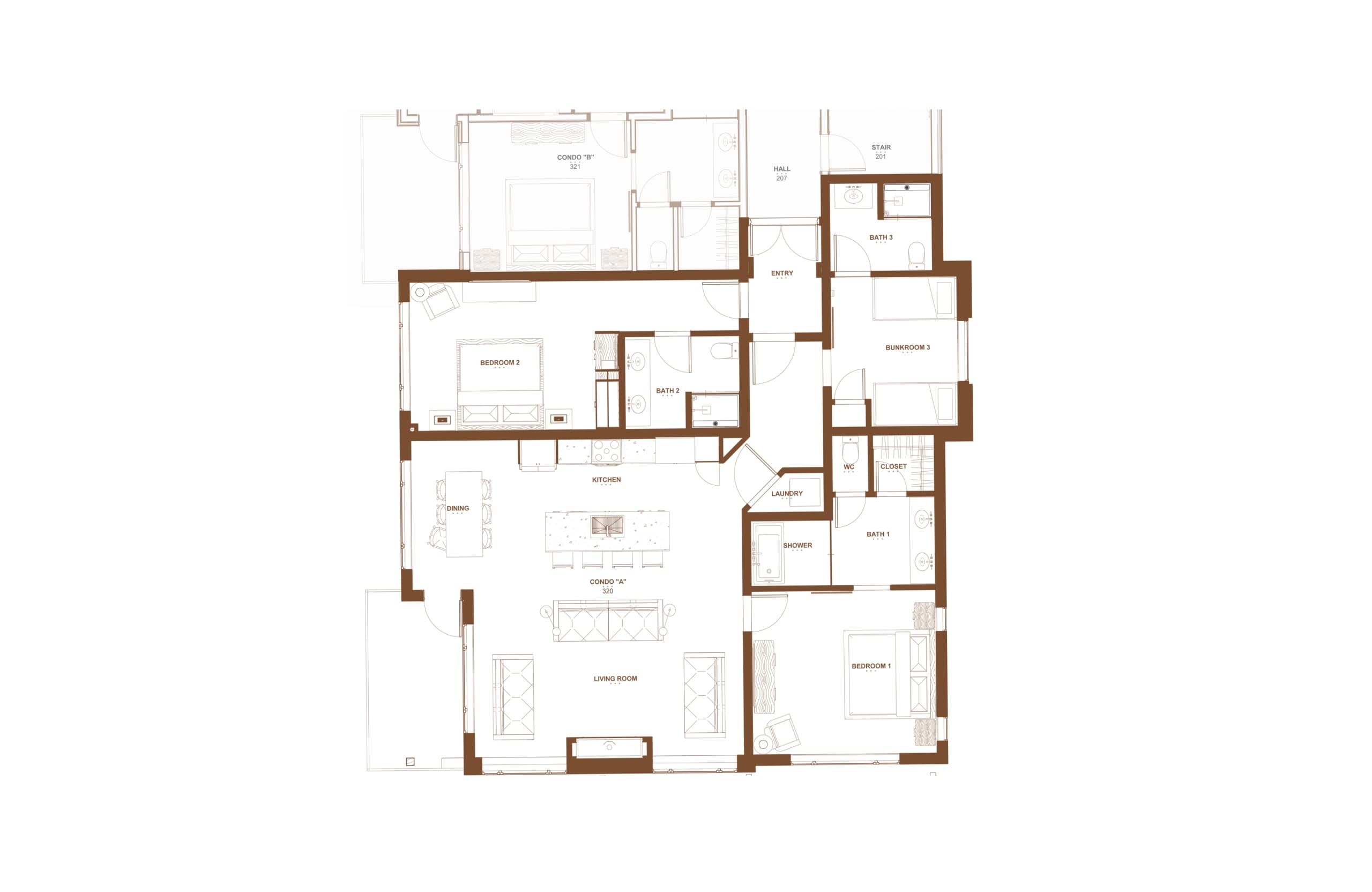 Floor Plan Sylvan Lodge Three Bedroom Canopy Suite
