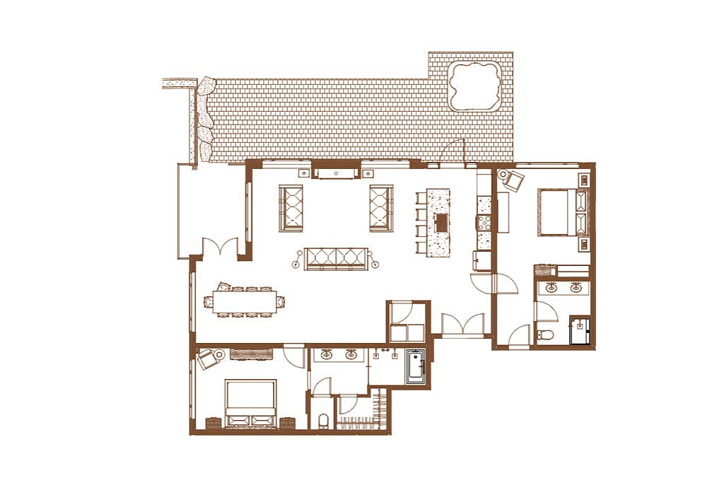 Floor Plan Two Bedroom Jr Penthouse
