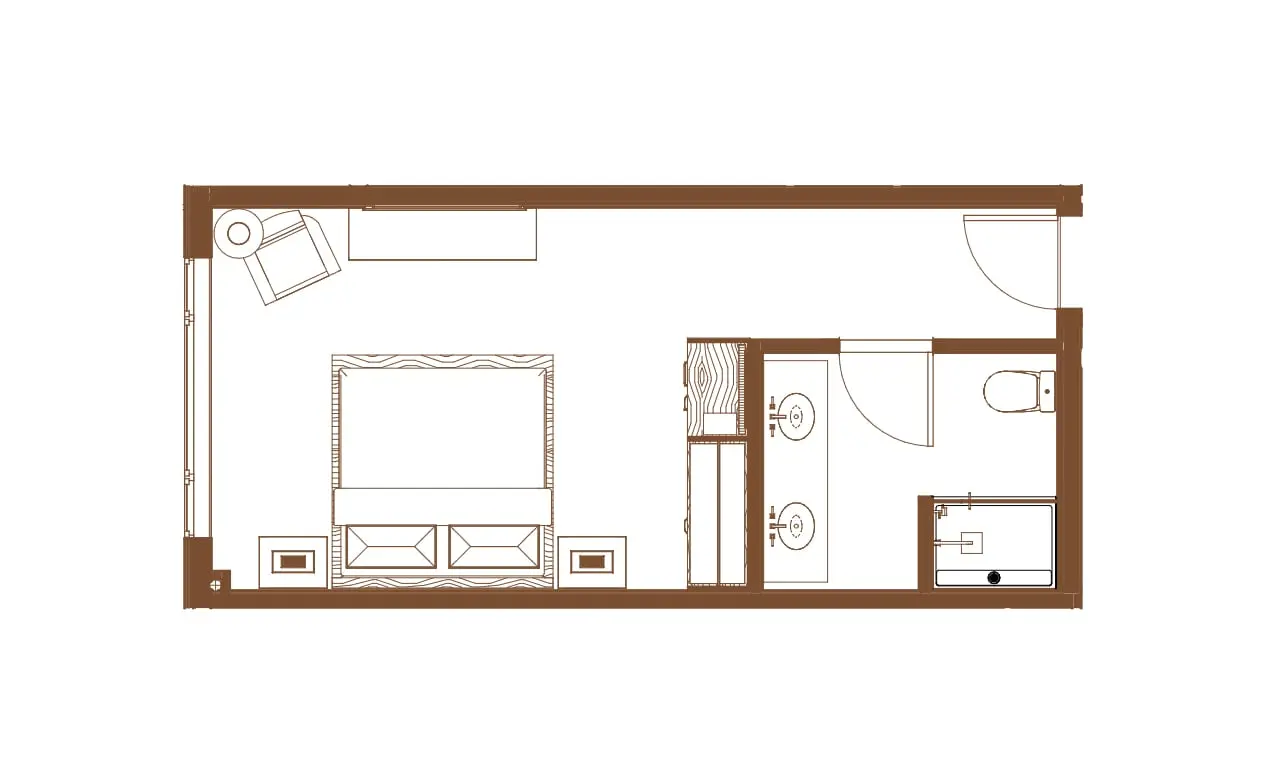 Floor Plan Sylvan Lodge King ADA