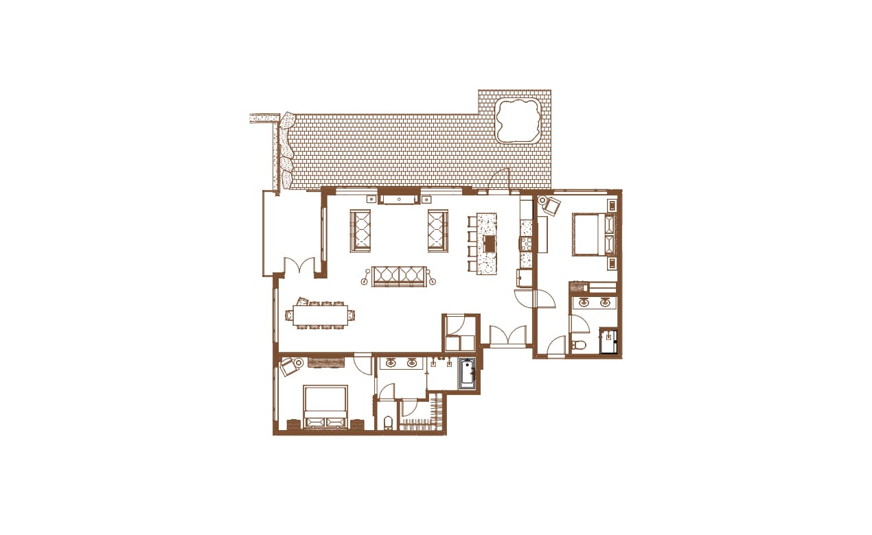Floor Plan The Sylvan Lodge Two Bedroom Junior Penthouse