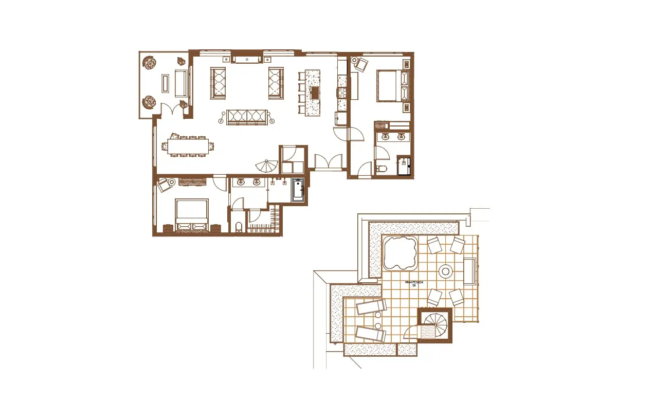 Floor Plan The Sylvan Lodge Two Bedroom Penthouse
