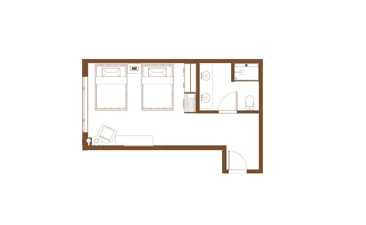 Floor Plan Sylvan Lodge Double Bed
